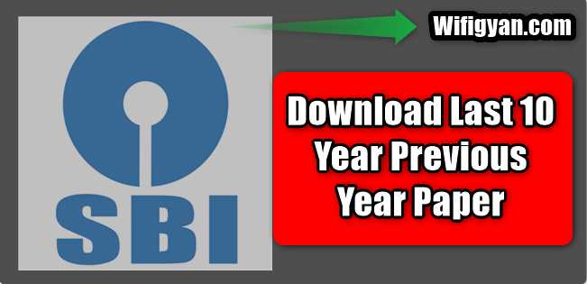 SBI PO Last 10 Year Question Paper Free Pdf Download