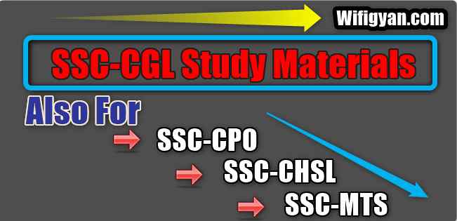 SSC CGL Study Materials Free Download in PDF