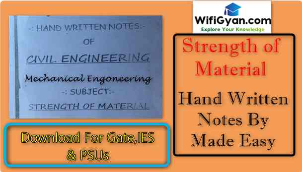 Strength of Material Hand Written Notes By Made Easy