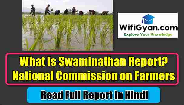 What is Swaminathan Report? National Commission on Farmers