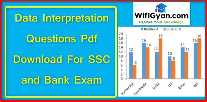 Data Interpretation Questions Pdf Download For SSC and Bank Exam