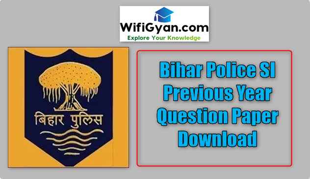 Bihar Police SI Previous Year Question Paper Download