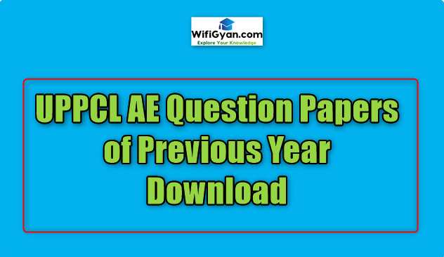 UPPCL AE Question Papers of Previous Year Download