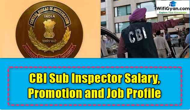 CBI Sub Inspector Salary, Promotion And Job Profile