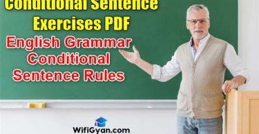 Conditional Sentence Exercises PDF Download, English Grammar Conditional Sentence Rules