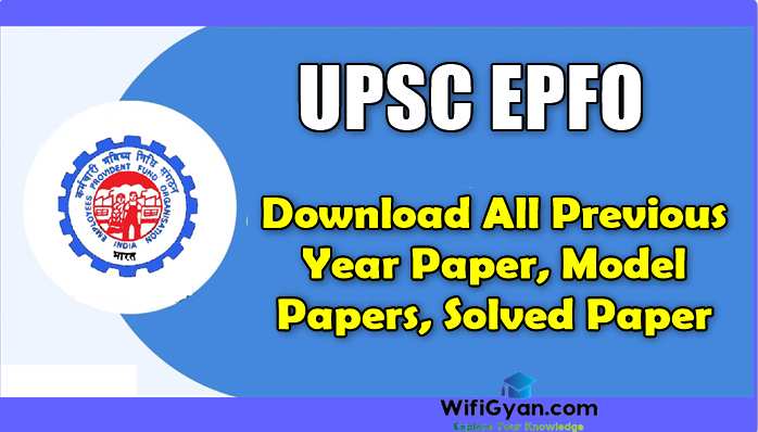 UPSC EPFO Previous Year Paper Download